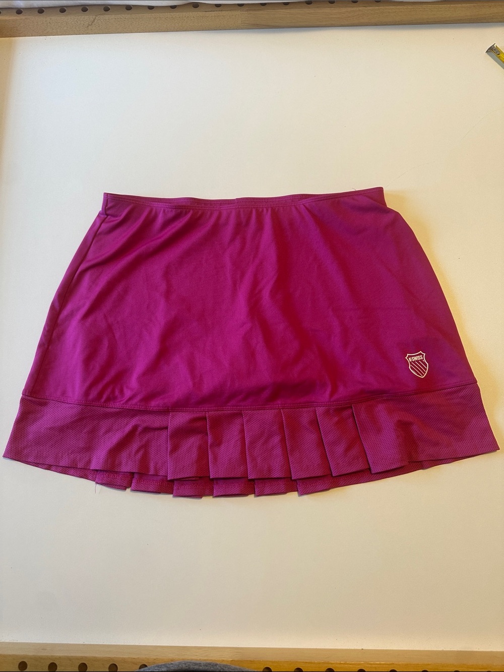 K-Swiss Magenta Pleated Mini Tennis Skirt